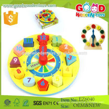 Early Educational Toy Top Quality Wooden Kids Toy Clock for Promotion